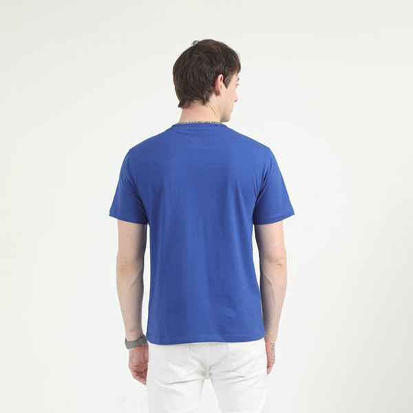 Caslay Organic Crew Neck T-Shirt (Royal Blue)-2