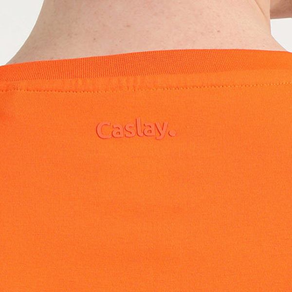 Caslay Organic Crew Neck T-Shirt (Orange)-3