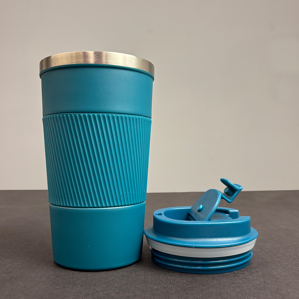 Insulated Travel Coffee Mug with Flip Lid with Custom Logo Branding-2