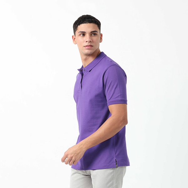 Caslay Organic Polo T-Shirt (Prism Violet)-2