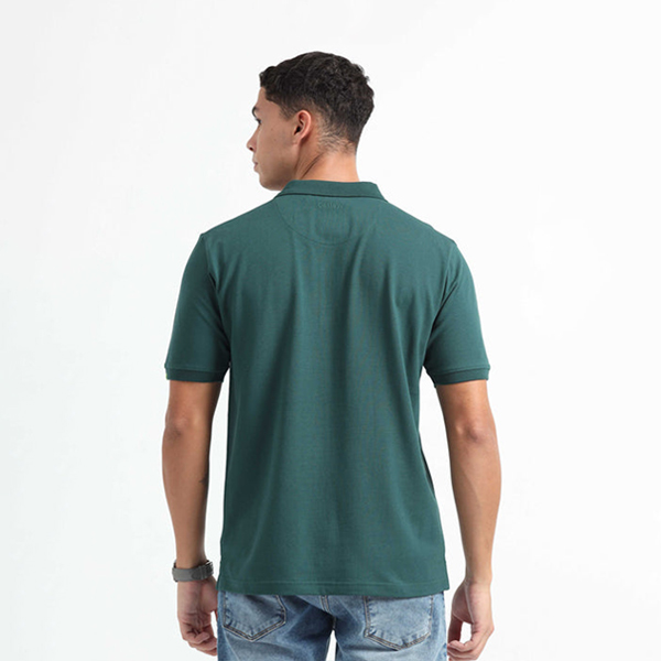 Caslay Organic Polo T-Shirt (Forest Green)-3
