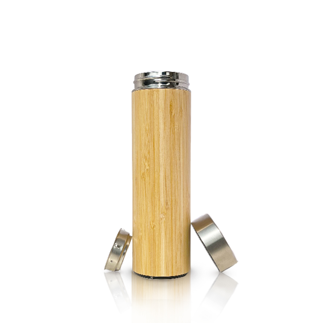 Bamboo Bottle Plastic Base 500 ml with Custom Logo Branding-4