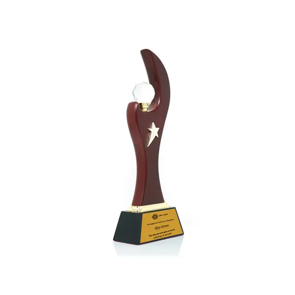 Derby Vintage Wooden Trophy - Customizable with Message Printing-1
