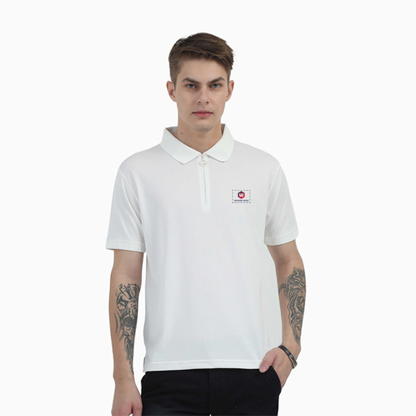 Caslay Quick Dry Polo T-Shirt (Salt White)