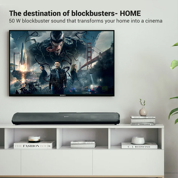 Portronics Sound Slick 7 50W Wireless Bluetooth Soundbar (Black)-1