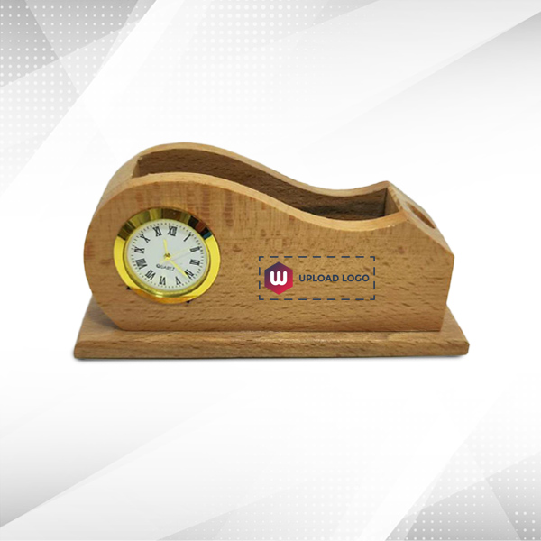 Analog Clock & Single Pen Stand for Corporate Gifts