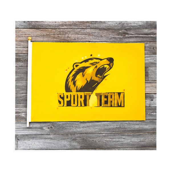 Personalized Team Flags with Logo & Text (4 x 2)-2