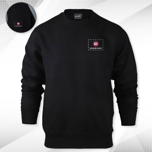 Personalized Cotton Crew Neck Sweatshirt for Men-0