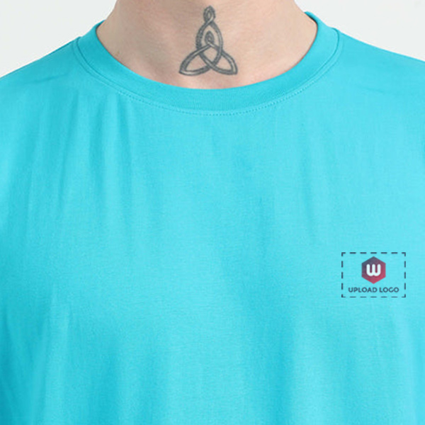 Caslay Organic Crew Neck T-Shirt (Teal)-4