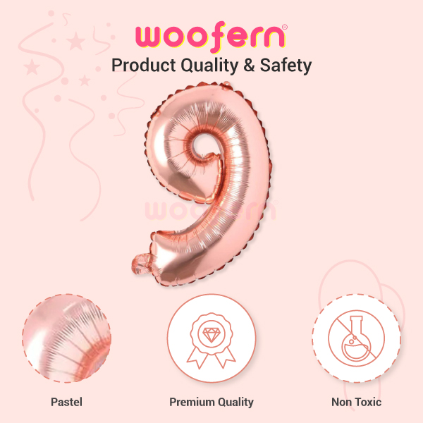 Rose Gold Foil Balloon  Number 9 - 16 inch-4