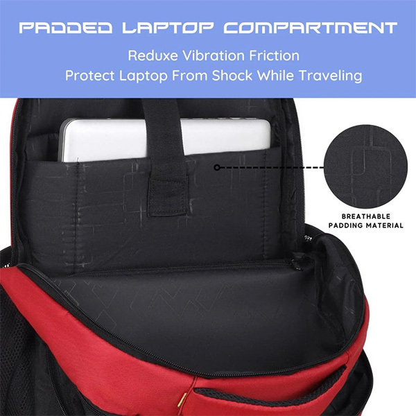 WILDHORN Munich Laptop Backpack (Red & Black)-5
