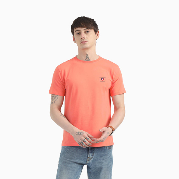 Caslay Organic Crew Neck T-Shirt (Coral)