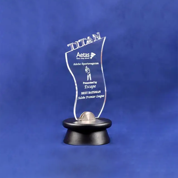 Wave Transparent Acrylic Trophy-1