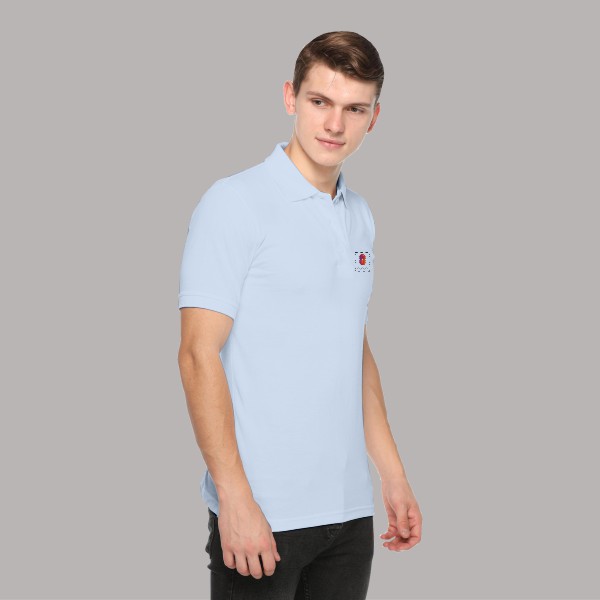 Embroidered FasTees Polo T-shirt for Men ( Ice Blue)-2