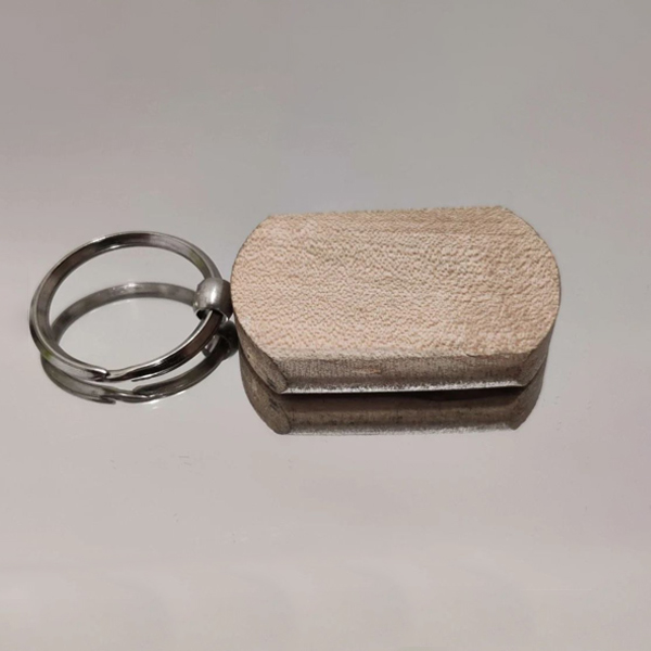 Rectangular Wooden Keychain with Custom Logo-1