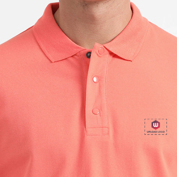 Caslay Organic Polo T-Shirt (Coral)-5