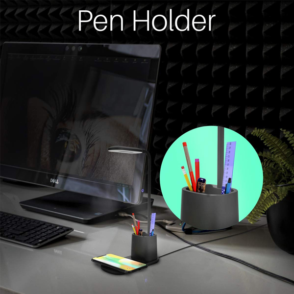 Portronics Brillo 2 Lamp with Wireless Charging, Pen Holder-3