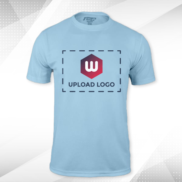 ACTI-RUNN Premium Men's Polyester T-Shirt (Sky Blue)– Custom Logo