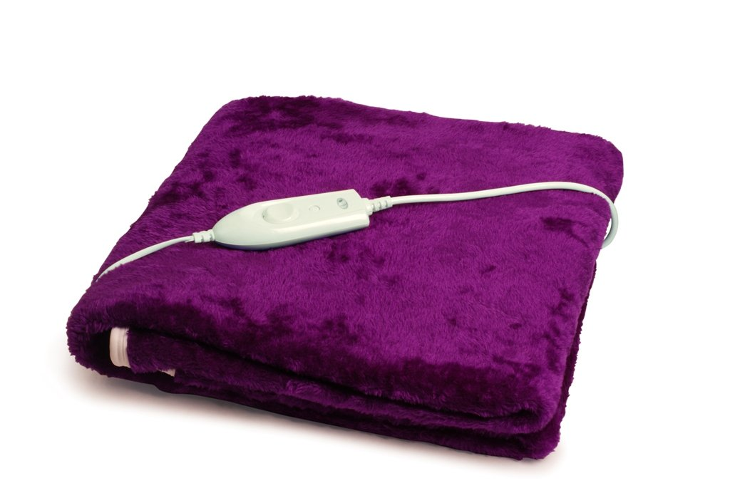 Expressions Super Soft Mink Electric Bed Warmer - Single Bed Size (150cms x 80cms)- Purple-0