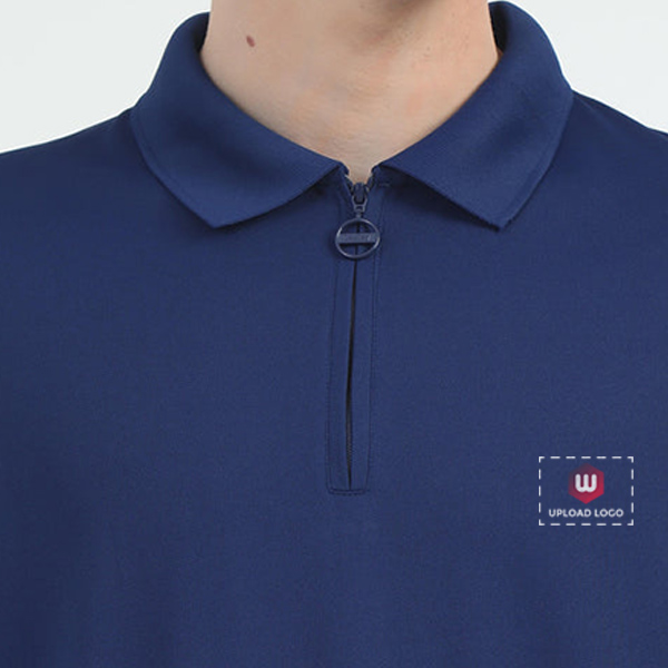 Caslay Quick Dry Polo T-Shirt (Navy Blue)-1