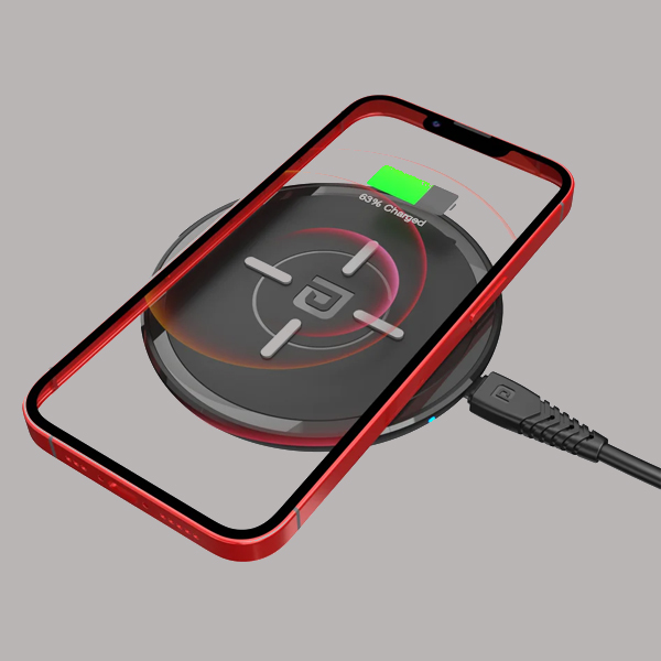 Portronics Freedom 2 15W Wireless Charging Pad for iPhone 13/Samsung Mobile(Black)-1