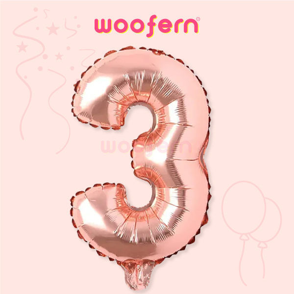 Rose Gold Foil Balloon Number 3 -16 inch