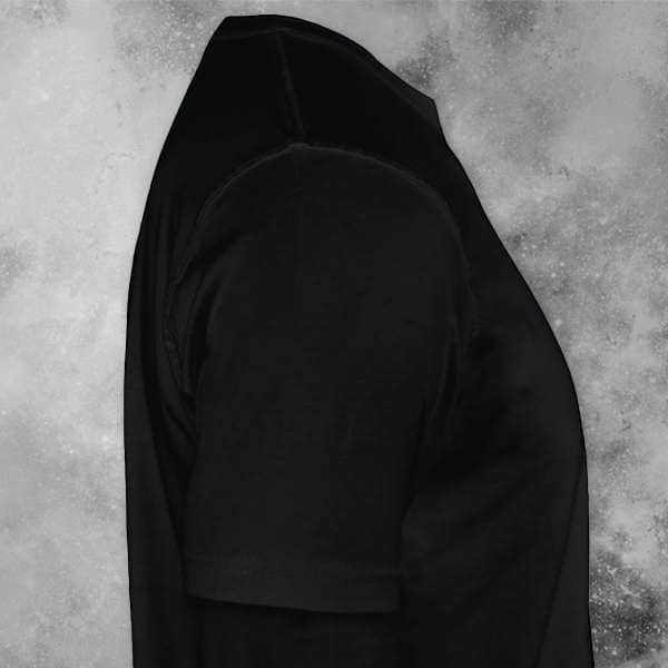 Ruffty Crew Neck Cotton T-shirt for Men Black - Custom Logo Left Chest-2