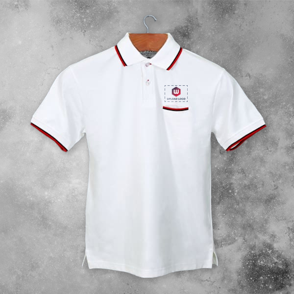 Tropikana Dry n Cool Polo T-shirt for Men (White)- Customized Logo Left Chest-3