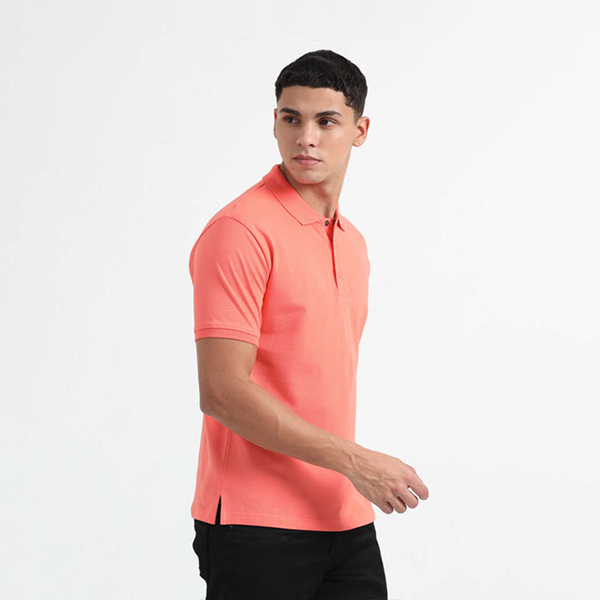 Caslay Organic Polo T-Shirt (Coral)-2