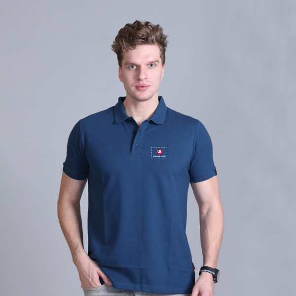 Jacquard Collar Solid - Teal T-shirt