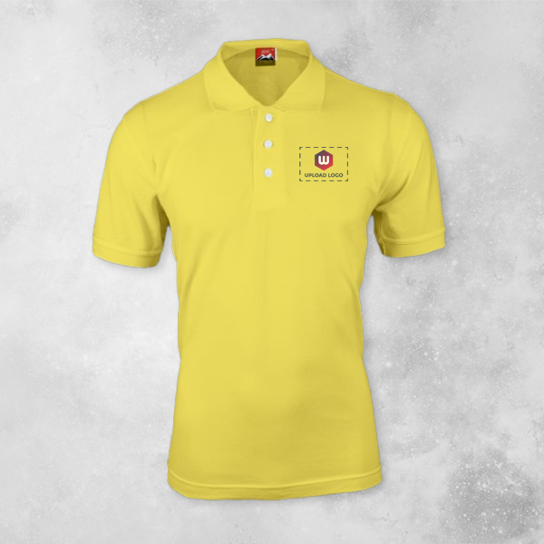 Titlis Polycotton Polo T-shirt for Men Lemon (Yellow) - Custom Logo Left Chest