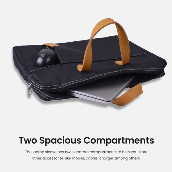 Portronics Encase 102 Laptop Bag for 15.6 Inch Men & Women (Black)-1
