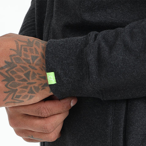 Caslay Zippered Hoodie (Charcoal Melange)-3