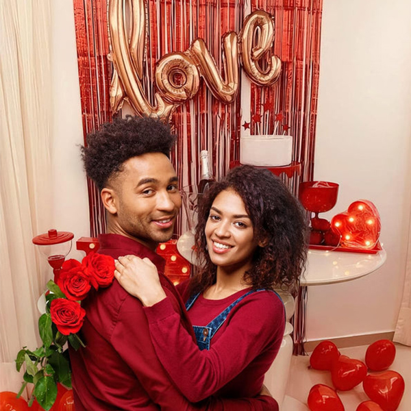 Couples' Love & Heart Foil Balloon Decoration Kit-1