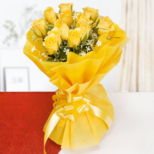 Sunshine Yellow Roses Bouquet