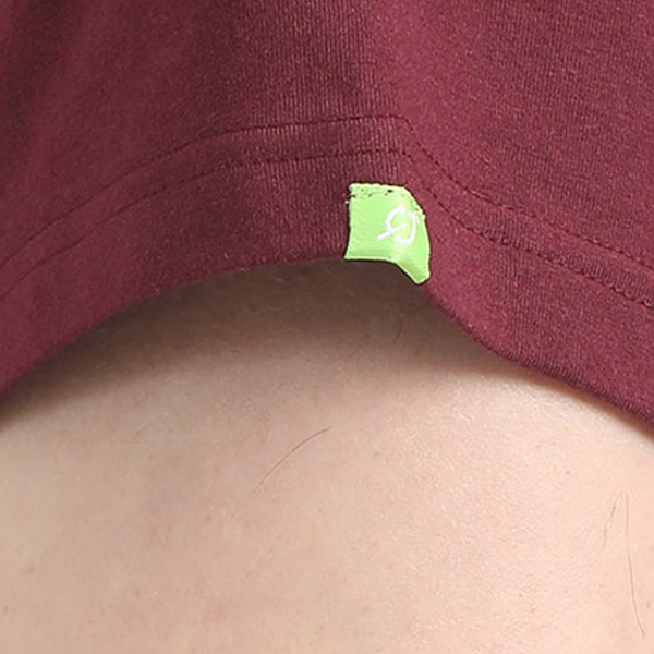 Caslay Organic Crew Neck T-Shirt (Maroon)-5