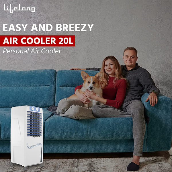 Lifelong Air Cooler with Water Level Indicator, Ice Chamber -12L (LLAC912)-1