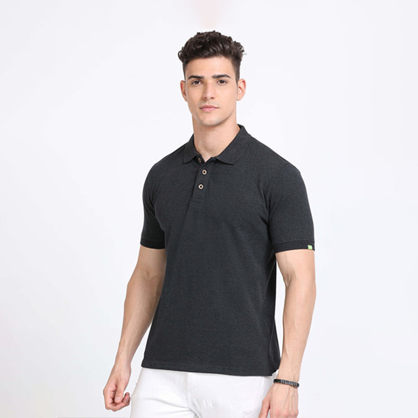 Caslay Polo T-Shirt (Charcoal Melange)-3
