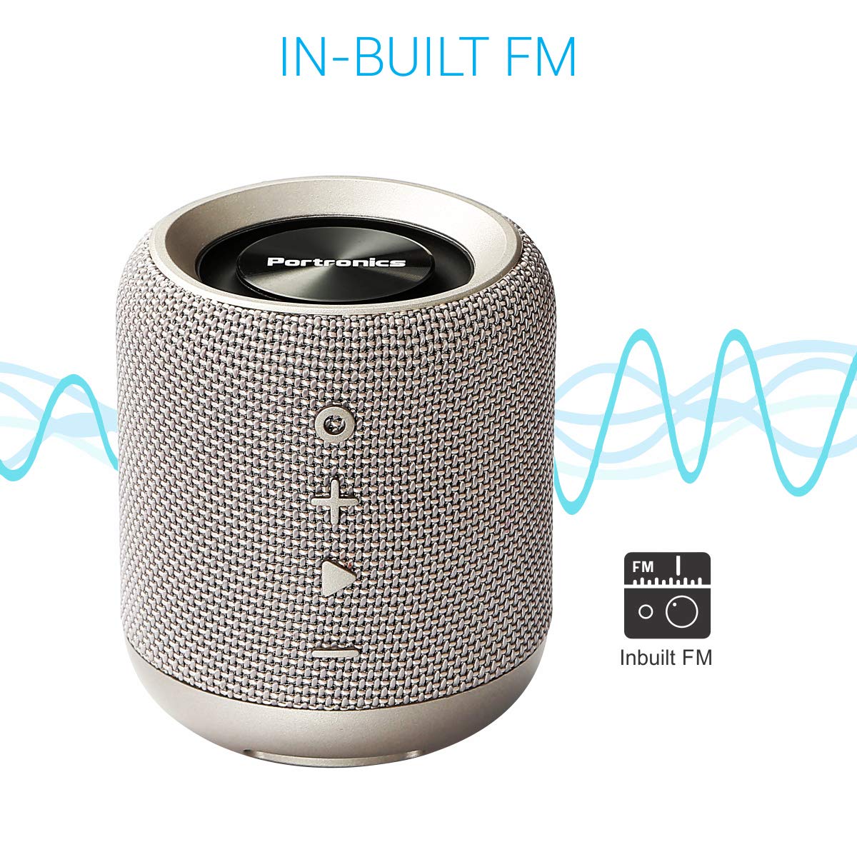 Portronics SoundDrum 10W Portable Speaker (Grey)-2