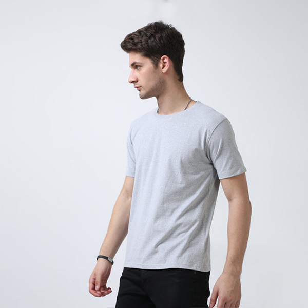 Caslay Crew Neck T-Shirt (Grey Melange)-3