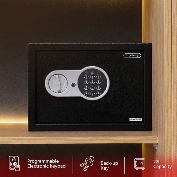 Lifelong LLHSL08 Home Safe Electronic Locker | LED Light | Digital Security Safe (22L)-1