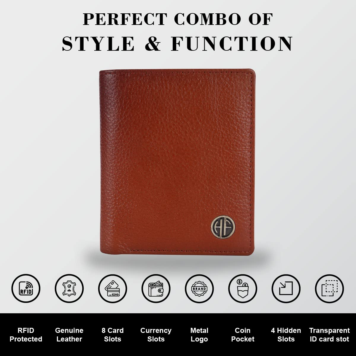 HF Men's Executive Leather Gift Set – Wallet, Keychain & Pen | Premium Corporate Gift (Tango Tan)-1