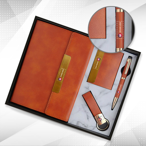 Personalized 4-in-1 Diary Set for Employees & client-0