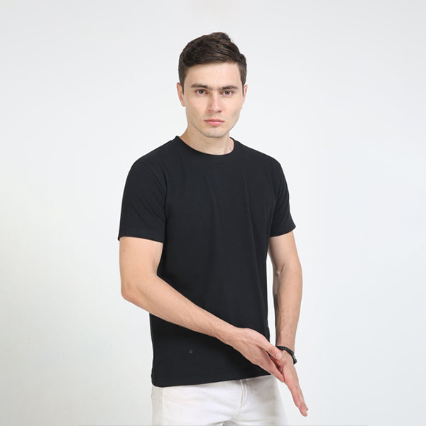 Caslay Crew Neck T-Shirt (Black)-3