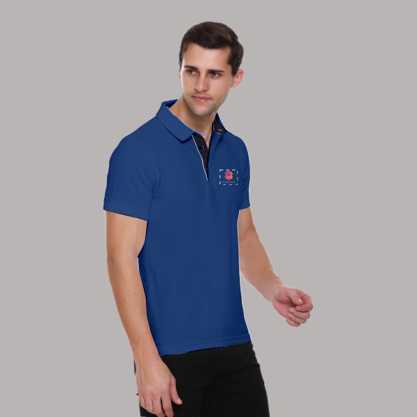 Winbarg Polo T-shirt for Men (Teal Blue)-2