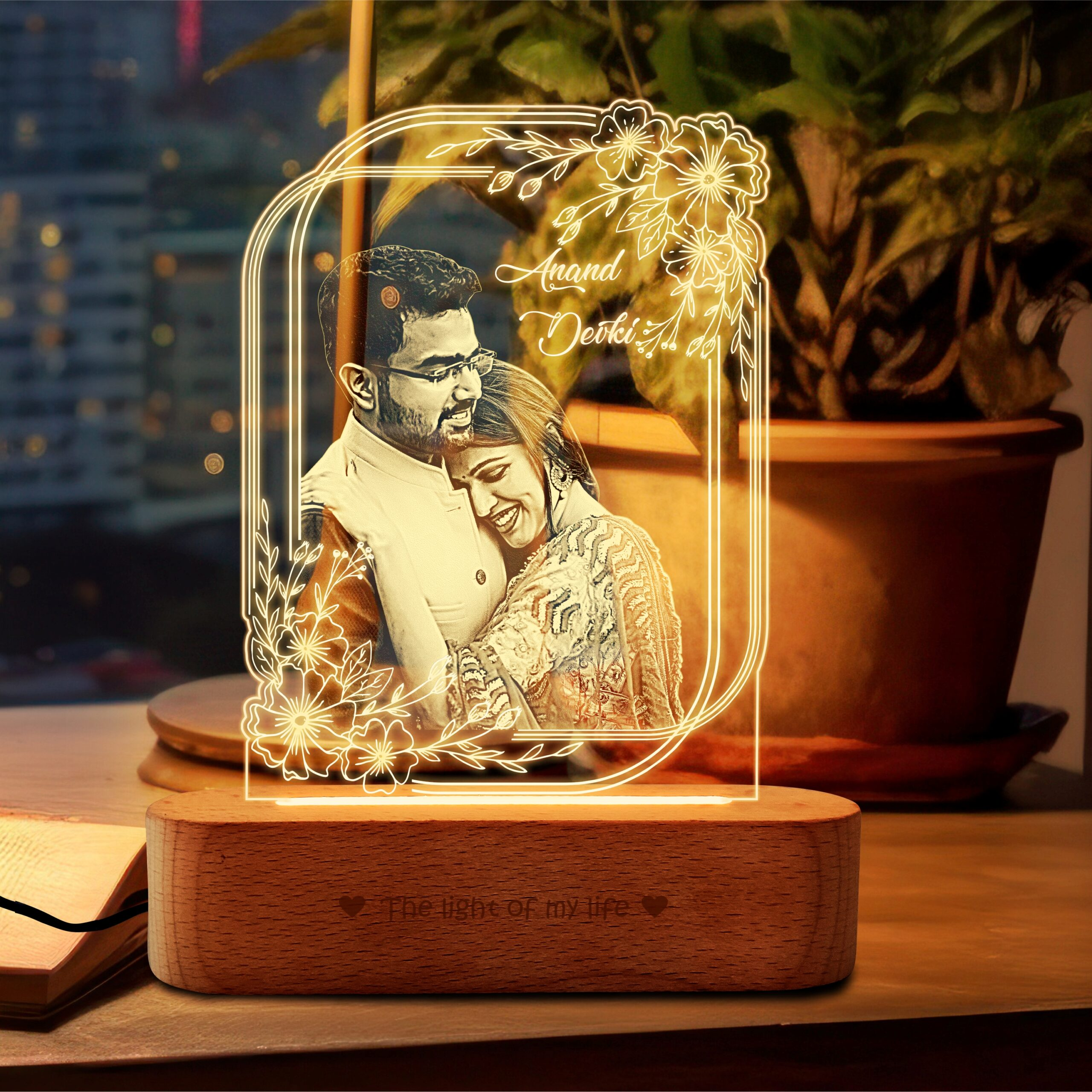 Memorable Glow : Custom Engraved Acrylic Photo Lamp-2
