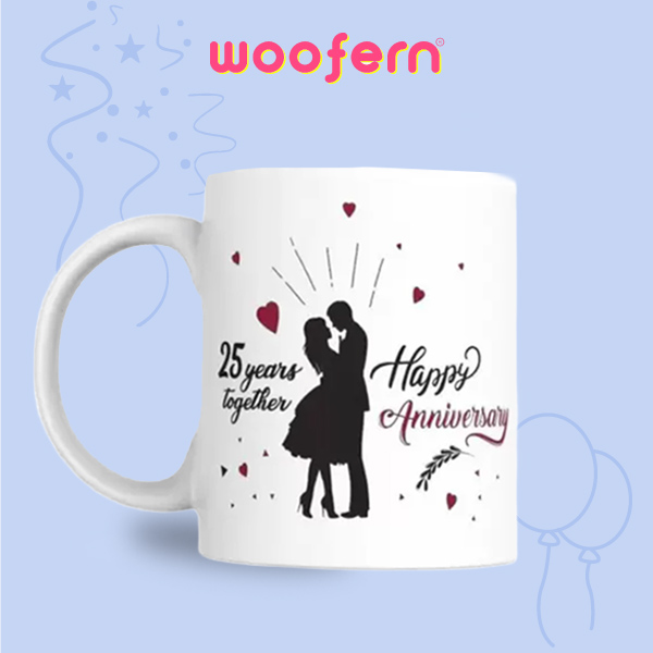 25th Happy Anniversary Mug