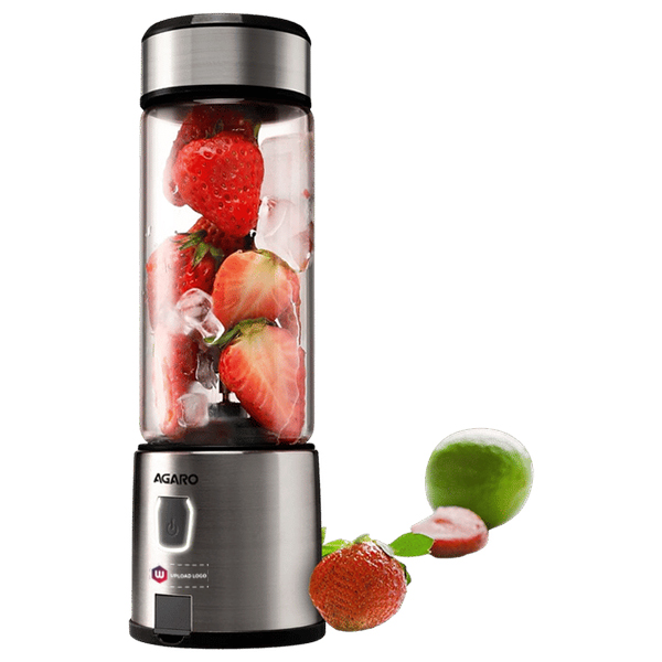 AGARO Galaxy Portable Hand Blender For Kitchen, 450ml, For Smoothies, Shakes, 3000 mAh Battery, USB Rechargeable