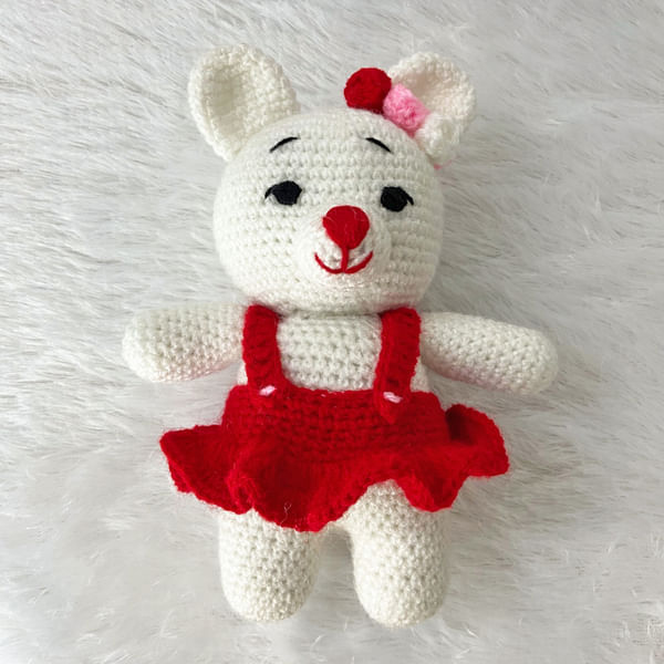 Sweetheart Crochet Teddy Toy-1