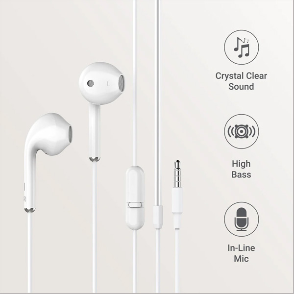 Ambrane EP-38 Wired Earphones white-1
